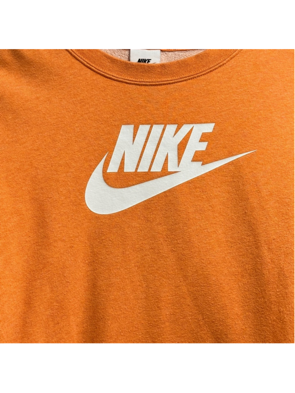 Nike Women’s Heather Orange Sweatshirt with White Logo Size XS - Picture 2 of 9